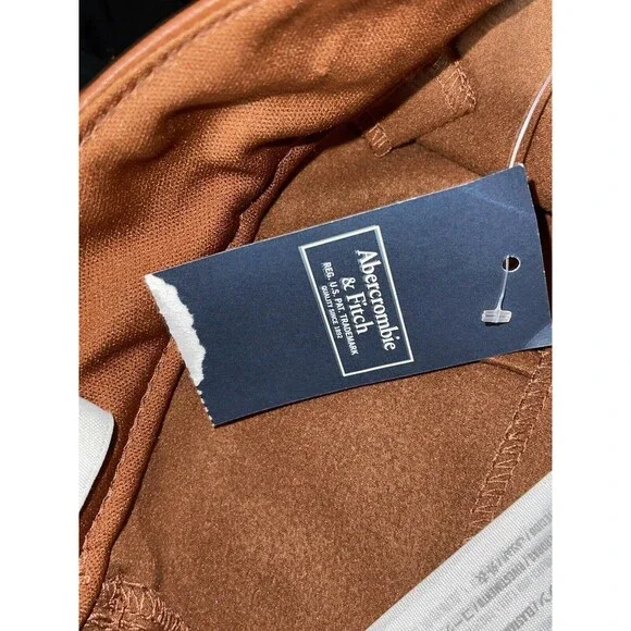 Abercrombie & Fitch Faux Vegan Leather Brown High Waisted Shorts Size XS